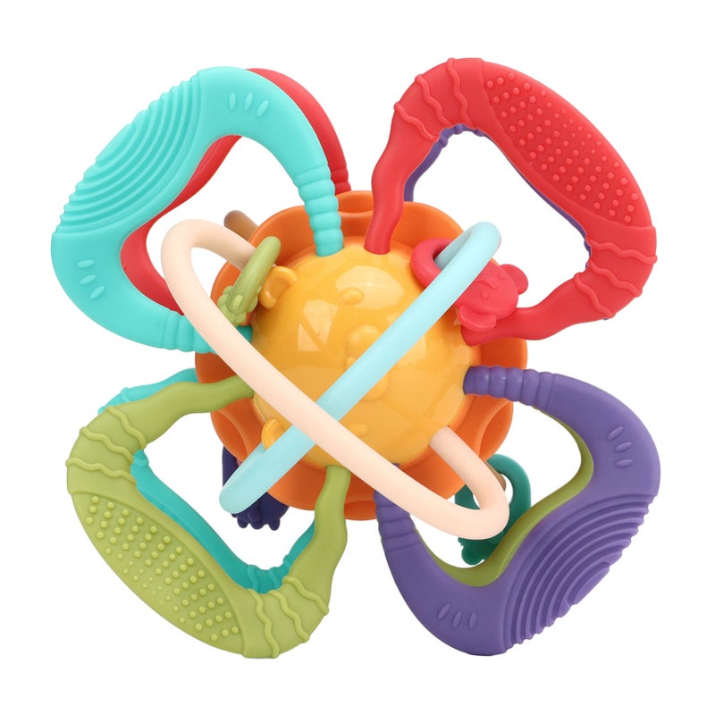 Manhattan Ball Plastic Cement Baby Teether Teethers Light Weight Baby Sensory Toys Ball for Children Infant - Image 1