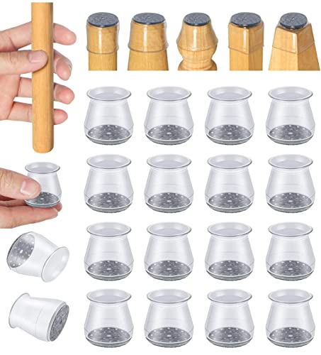 16pcs Chair Leg Floor ProtectorsBar stools Leg Protectors CapsDining Room Table Chair Leg Protectors for Hardwood FloorsChair Leg Covers Silicone Felt Furniture Pads Small fit 09  129