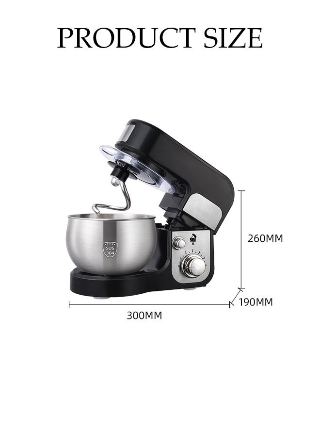 DUNISO Kitchen Stand Mixer Machine 3L Heavy-Duty Kitchen Mixer with Dough Hook and Stirring Rod 6-Speed Settings Electric Kitchen Cake Mixers Compact Kitchen Machine with Stainless Steel Bowl for Bread, Cakes, and Home Baking - Image 4