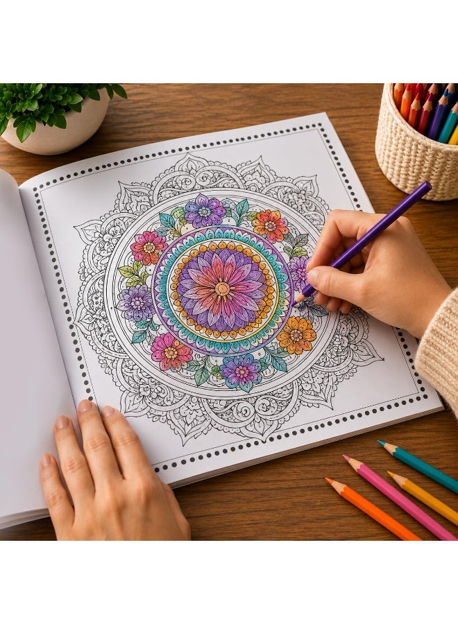 Calm and Color: Intricate Mandala Coloring Book for Adults – Stress Relief, Mindfulness & Relaxation with Tear-Out Sheets - Image 2