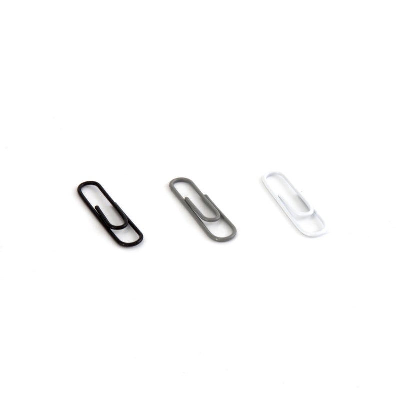U Brands Paper Clips, Medium 1-1/8-Inch, Black White and Gray Fashion Colors, 300-Count - Image 2
