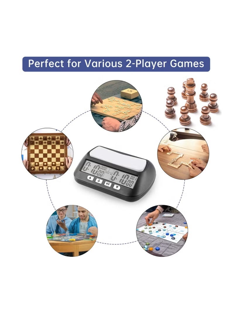 Chess Clock Digital Chess Timer with Countdown Alarm Bonus and Delay Functions Professional Chess Clock Timer for Board Games - Image 5