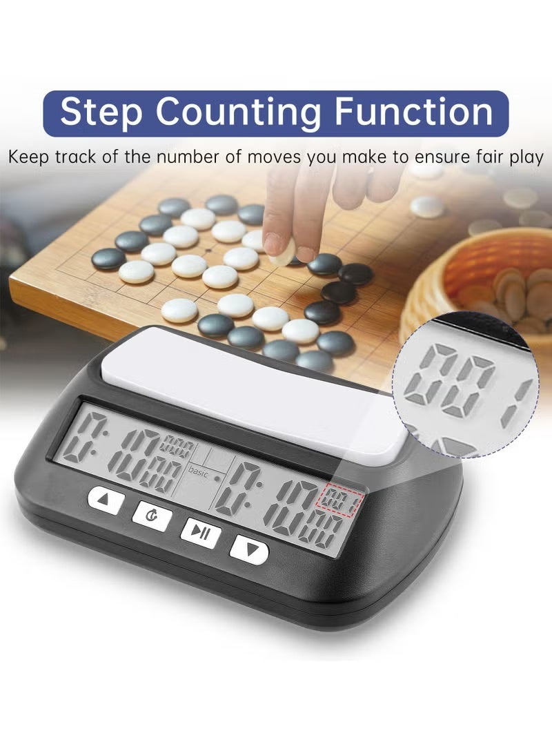 Chess Clock Digital Chess Timer with Countdown Alarm Bonus and Delay Functions Professional Chess Clock Timer for Board Games - Image 3