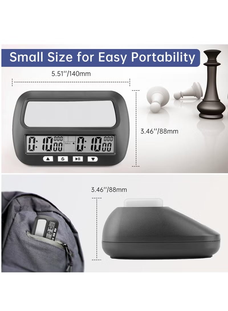 Chess Clock Digital Chess Timer with Countdown Alarm Bonus and Delay Functions Professional Chess Clock Timer for Board Games - Image 4