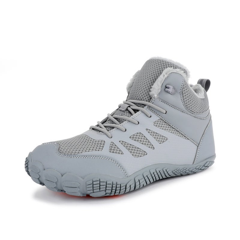Winter Outdoor Breathable Five-Finger Lovers Fleece-Lined Cotton Shoes Light Warm Mountaineering Snow Boots - Image 1