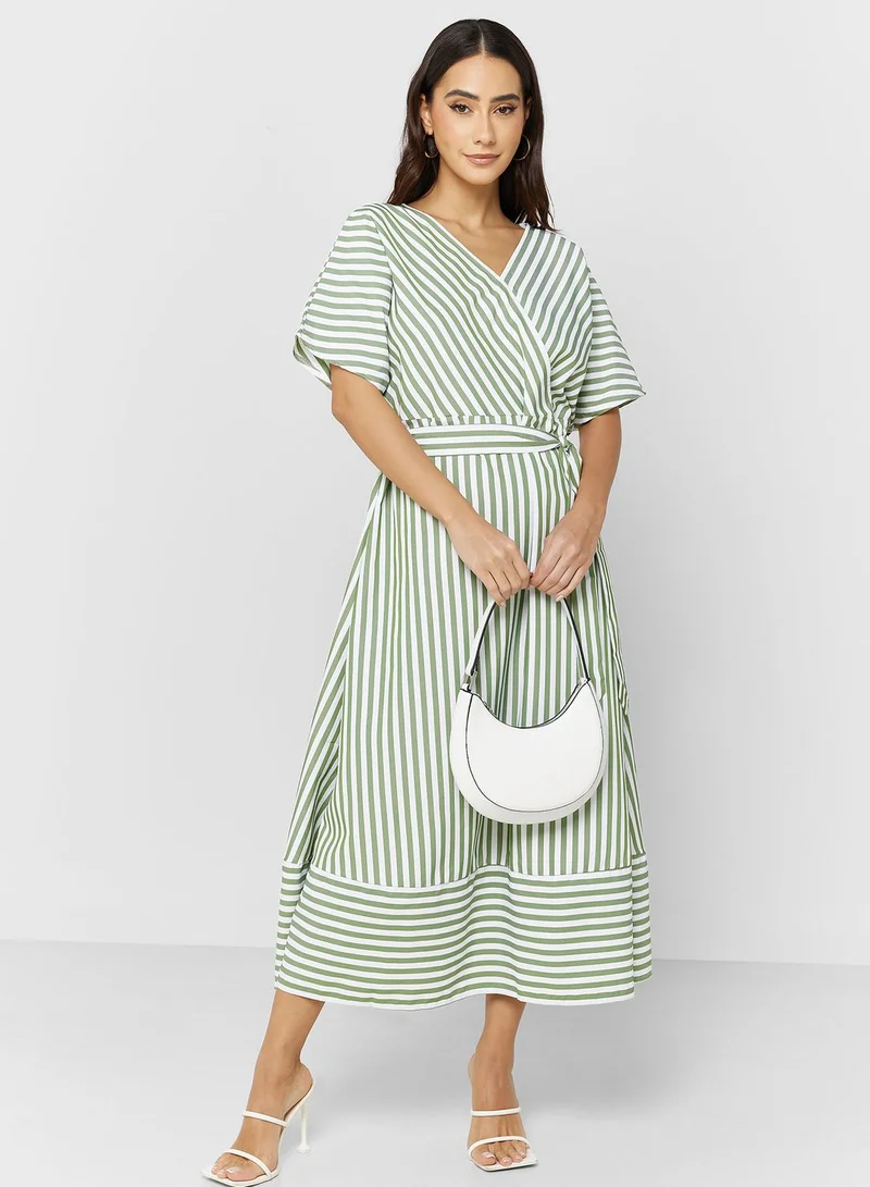 Ginger Stripe Slit Dress