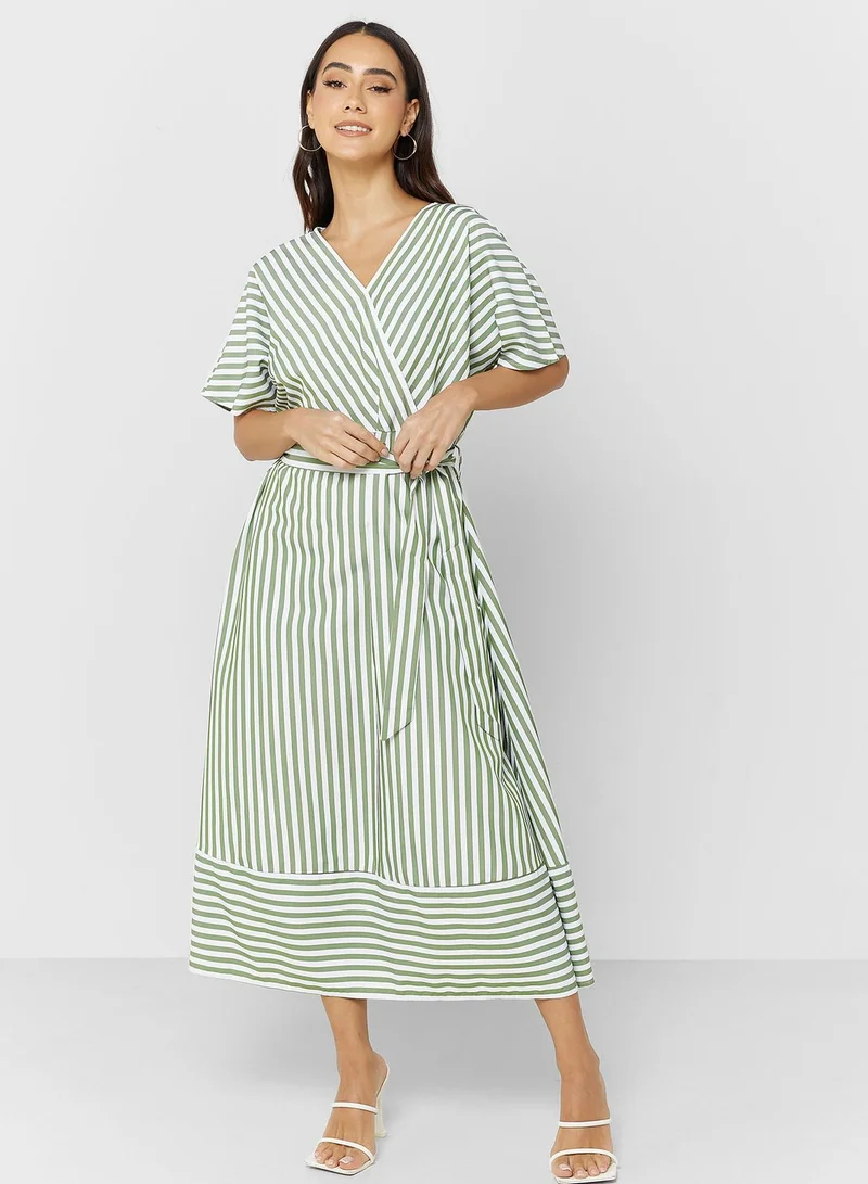 Ginger Stripe Slit Dress
