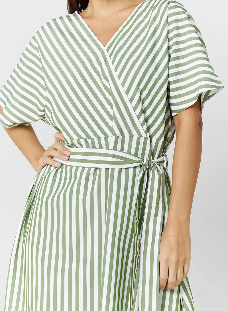 Ginger Stripe Slit Dress