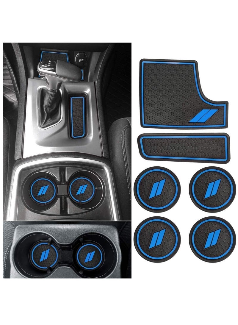 SYOSI Anti Dust Mats and Trim for Dodge Charger Accessories, 6 Pcs Cup Inserts Mats 3 Pcs A/C Volume Radio Switch Ring 5 Meters Car Interior Moulding Strip Trim Decal - Image 2