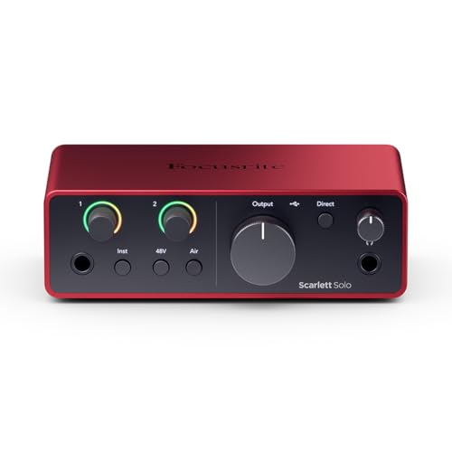 Focusrite Scarlett Solo 4th Gen USB Audio Interface with XLR 10 Foot Mic Cable - Image 4
