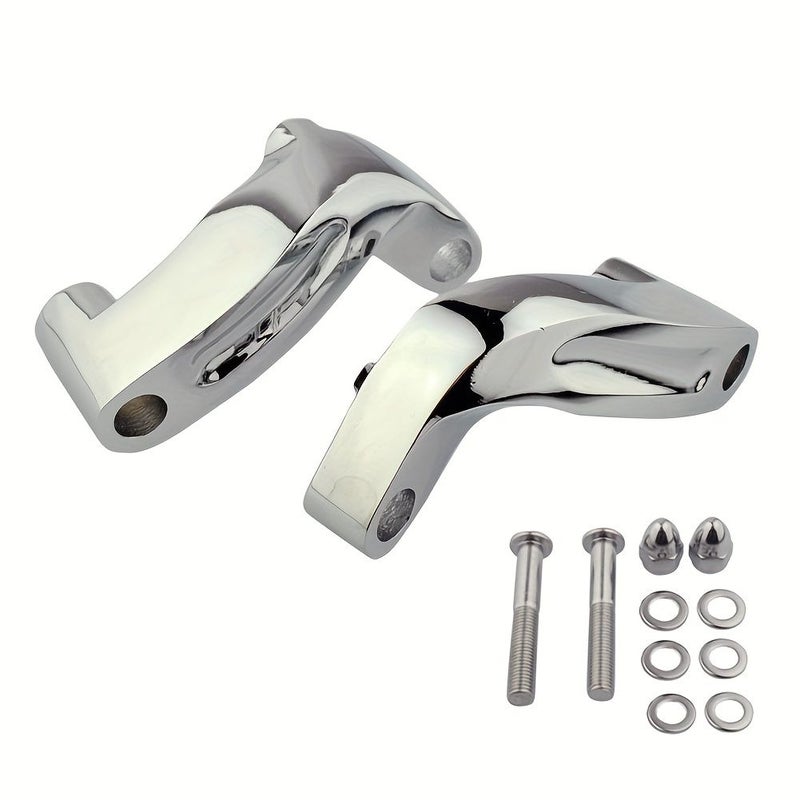 Black Motorcycle Mirror Extension Parts - Image 2