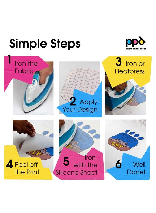 ppd Silicon Papers for T Shirt Transfer Iron or Heat Press - 10 Sheets PPD-102 - Image 4