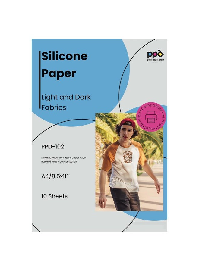 ppd Silicon Papers for T Shirt Transfer Iron or Heat Press - 10 Sheets PPD-102 - Image 1