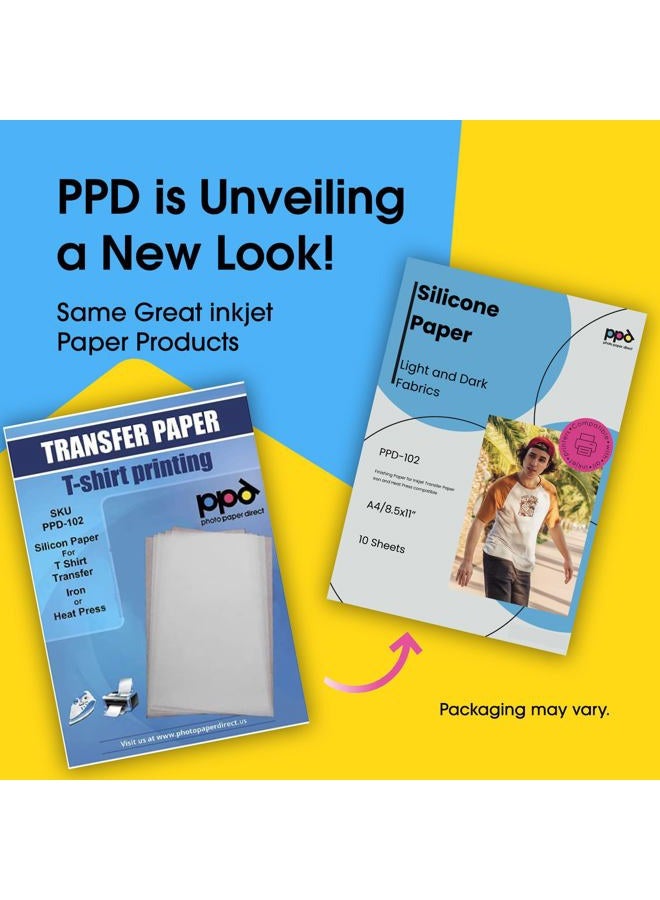 ppd Silicon Papers for T Shirt Transfer Iron or Heat Press - 10 Sheets PPD-102 - Image 2