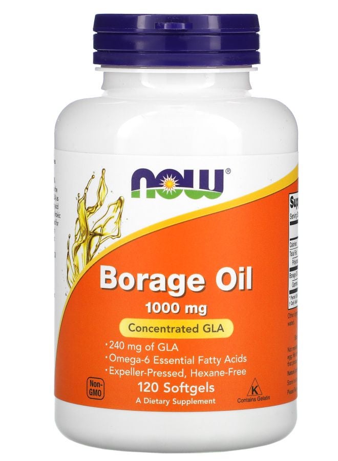 now Borage Oil Concentration GLA  1000 mg 120 Softgels