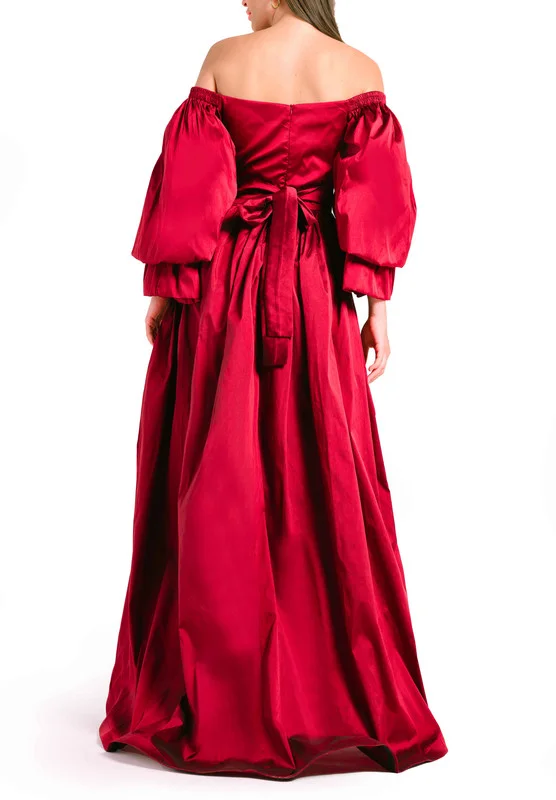 Amri Off-Shoulder Red Dress