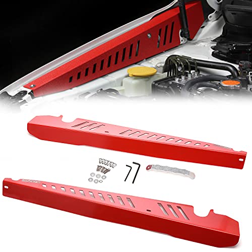 RJSPHH for Subaru 2015-2020 WRX & STi Red Aluminum Fender Shrouds - Image 1