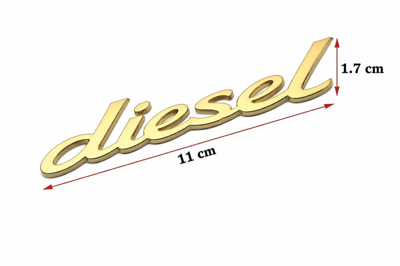OAN Diesel Emblem Self-Adhesive Sticker for Car Fuel Tank (Golden Italic) - Image 2
