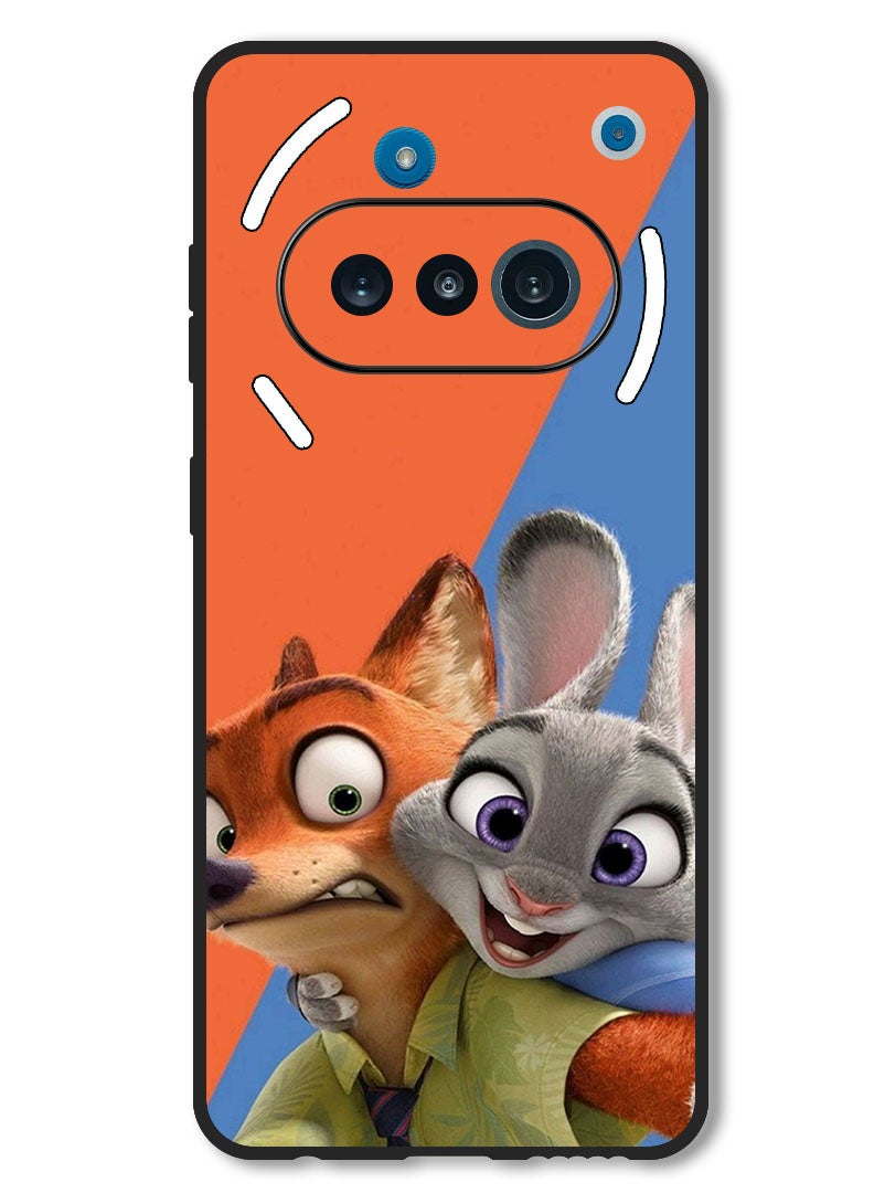 Theodor Case Compatible with Nothing Phone 3a Protection Shockproof Bumper Cover zootopia - Image 1
