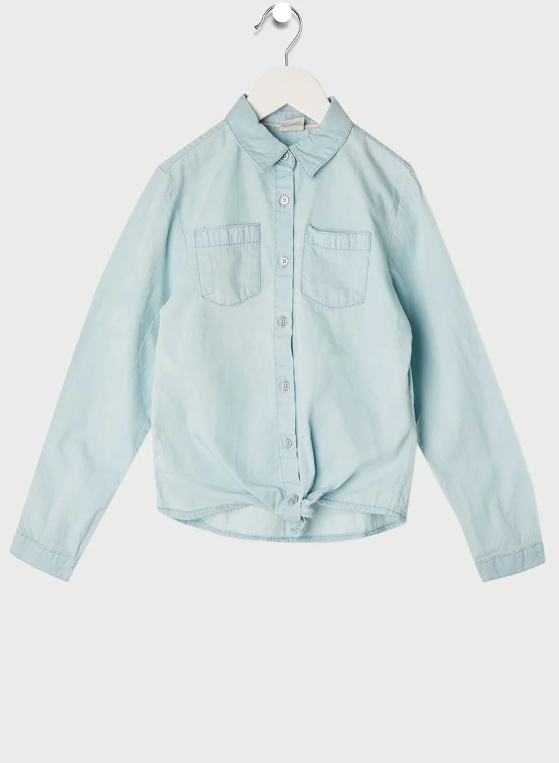 SMYK Kids Self Tie Denim Shirt