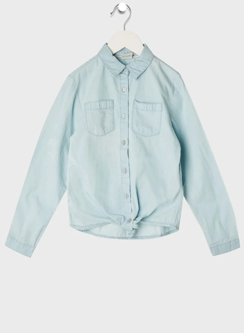 SMYK Kids Self Tie Denim Shirt