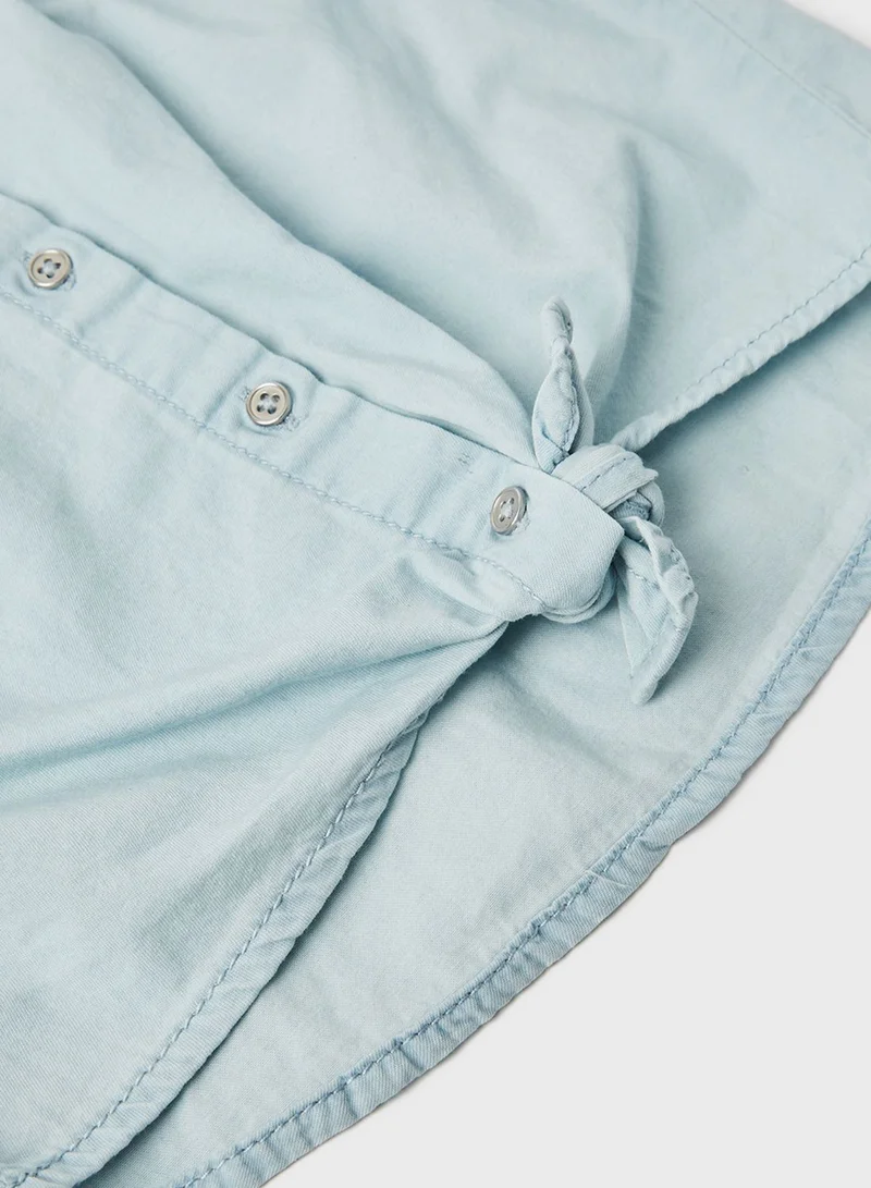 SMYK Kids Self Tie Denim Shirt