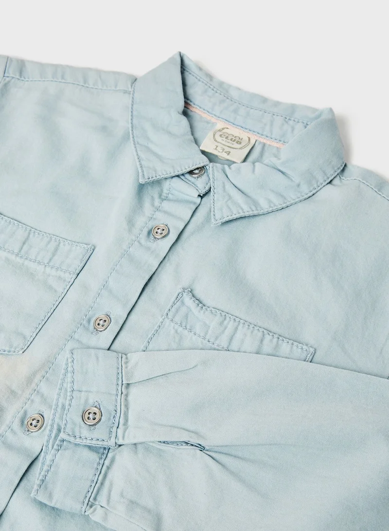 SMYK Kids Self Tie Denim Shirt