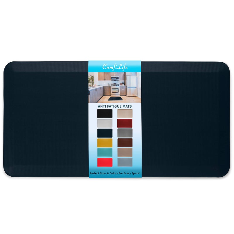 ComfiLife Anti Fatigue Floor Mat  34 Inch Thick Kitchen Mats for Floor Standing Desk Mat Kitchen Rug  Comfort at Home Office  Durable  Stain Resistant  NonSlip Bottom 20 x 39 Navy