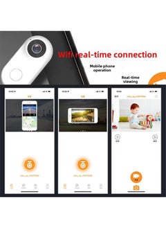 Generic Hd Camera Wifi Sports Camera Motorcycle Driving Recorder Vlog Outdoor Photo Thumb Camera-Body Color:Glossy Black-128GB Memory Card  - Image 1