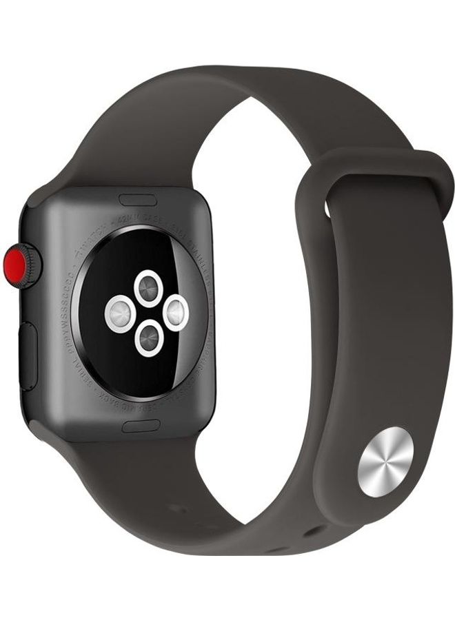 NIBEMINENT Silicone Replacement Strap Watchband For Apple Watch Series 7/6/SE/5/4/3/2/1 38/40/41mm Cocoa - Image 4