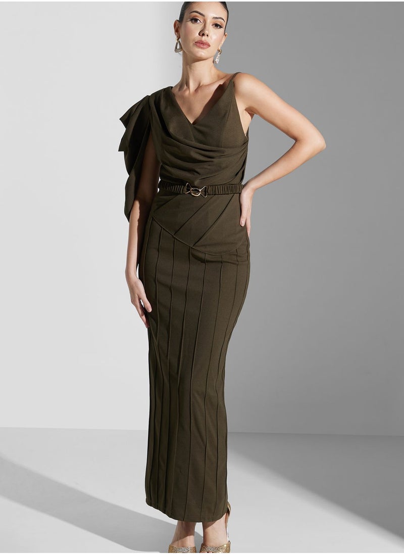 Iyra - V - Neck Tiered Dress - Image 1