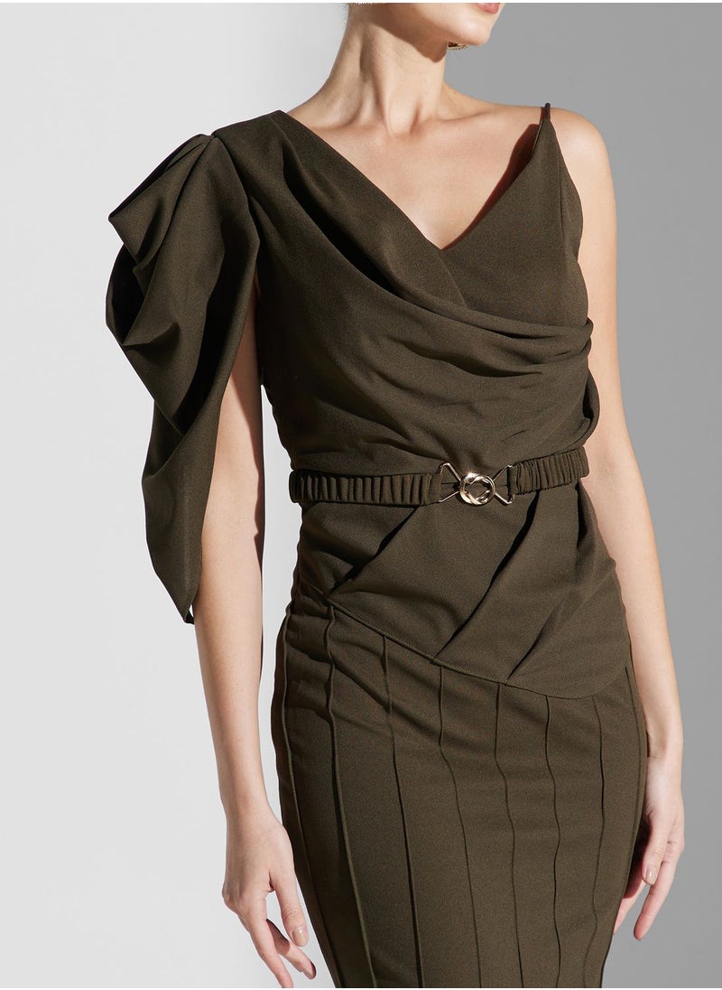 Iyra - V - Neck Tiered Dress - Image 1