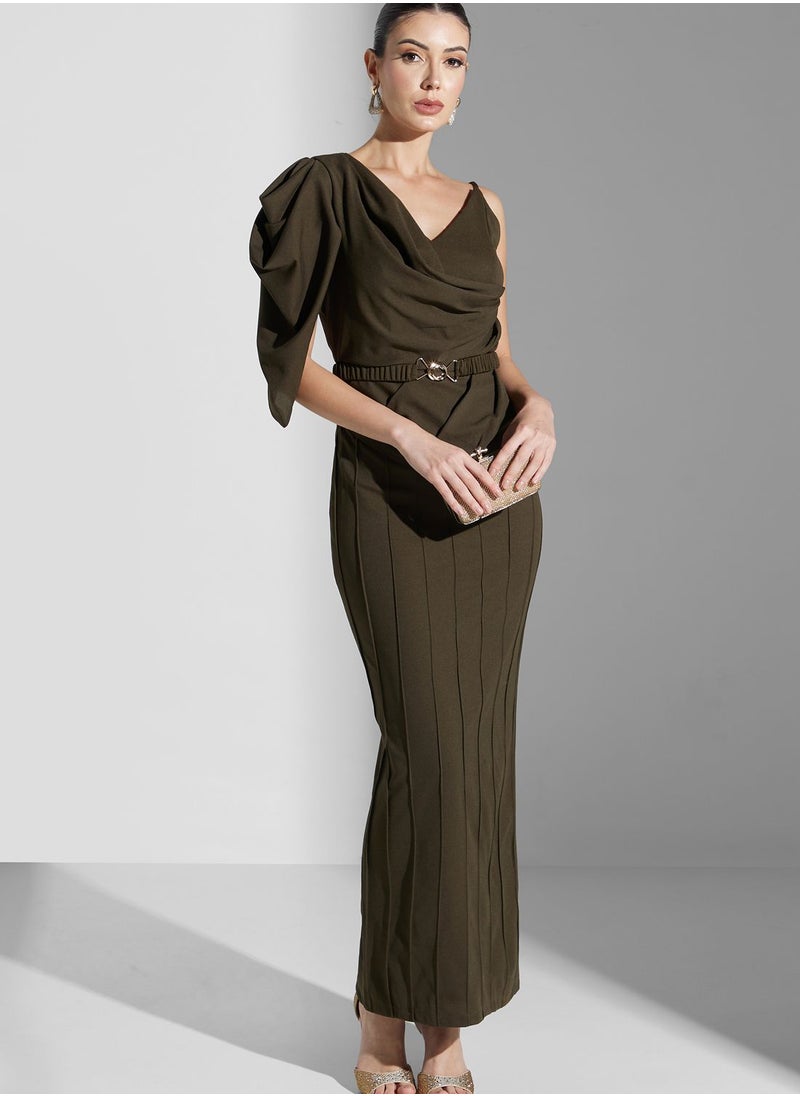 Iyra - V - Neck Tiered Dress - Image 1