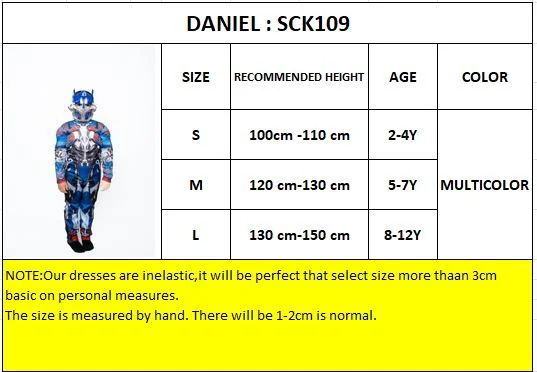 دىدانيالا Optimus prime Costume