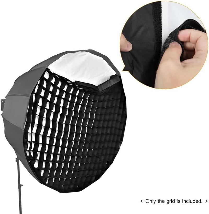 eWINNER Globally trusted quality Portable Octagon Round Long strip rectangle Umbrella Softbox Honeycomb Grid for Softbox Studio Flash Speedlite Photography Photo Shooting Video Accessory (70CM, Round Grid) Durability boosted processed material - Image 4