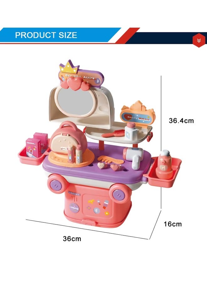 Kids Makeup Kit For Girls,Kids Children's Makeup Set,Washable Makeup Toys Princess Dress up Makeup Set For Girls Pretend Play Makeup Beauty Toys Gift Birthday Gift - Image 2