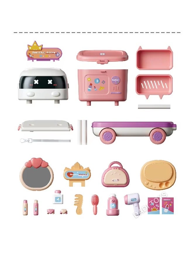 Kids Makeup Kit For Girls,Kids Children's Makeup Set,Washable Makeup Toys Princess Dress up Makeup Set For Girls Pretend Play Makeup Beauty Toys Gift Birthday Gift - Image 4