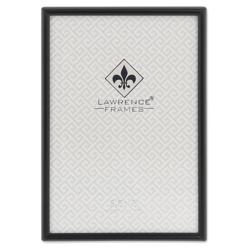 Lawrence Frames 660035 3.5x5 Simply Black Picture Frame - Image 1