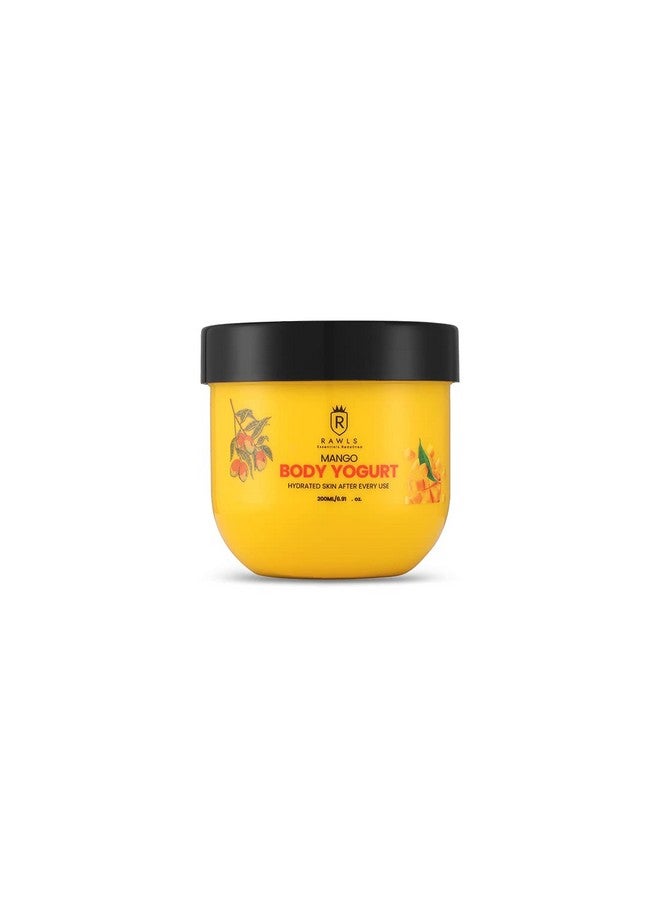 RAWLS Mango Body Yogurt (hydrate skin) for Men and Women/Enriched with Mango Oil, Sea Buckthorn and Buriti Fruit Oil/No Paraben, No Silicon & No Sulphur/Suitable for all skin type - 200 gm - Image 1