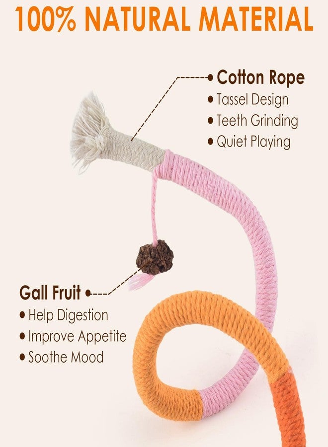 TINDTOP Cat Toys Chew Ropes, 3 Pack Interactive Cat Nip Kicker Toy for Indoor Kittens, Teeth Cleaning Toy for All Breeds, 19.5 Inches (50cm) - Image 2