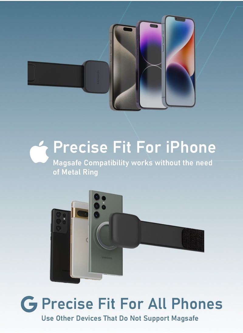 Moxedo - Moxedo Flexi-Grip Magnetic Phone Holder Bendable Titanium Alloy Dashboard Car Mount 360° Rotation, One Hand Operation Compatible for iPhone 15 14 13 12 Pro Plus Max Mini - Image 1