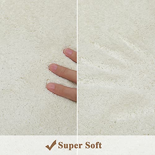 Topotdor Round Kids Play Rug Alphabet Nursery Area Rug Extra Large Soft Crawling Play Mat for Children Toddlers Bedroom (40 inch, White) - Image 3