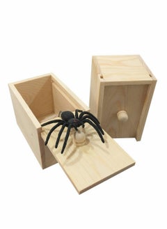 Rubber Spider Prank Box, Handcrafted Wooden Surprise Box Prank, Spider Money Surprise in a Box,Prank Stuff (Upgraded Version)