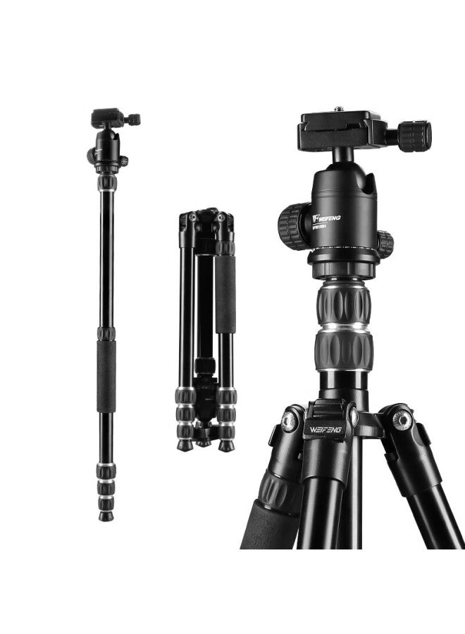 Weifeng Wf-6610a Professional Mirrorless And Dslr Camera Tripod, Foldable Portable, For Canon Nikon Photography And Videography, Outdoor And Travel Tripod, Projector Floor Stand - Image 2