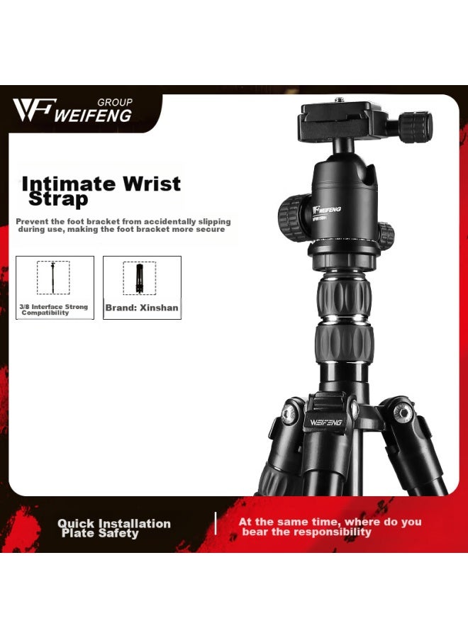 Weifeng Wf-6610a Professional Mirrorless And Dslr Camera Tripod, Foldable Portable, For Canon Nikon Photography And Videography, Outdoor And Travel Tripod, Projector Floor Stand - Image 1