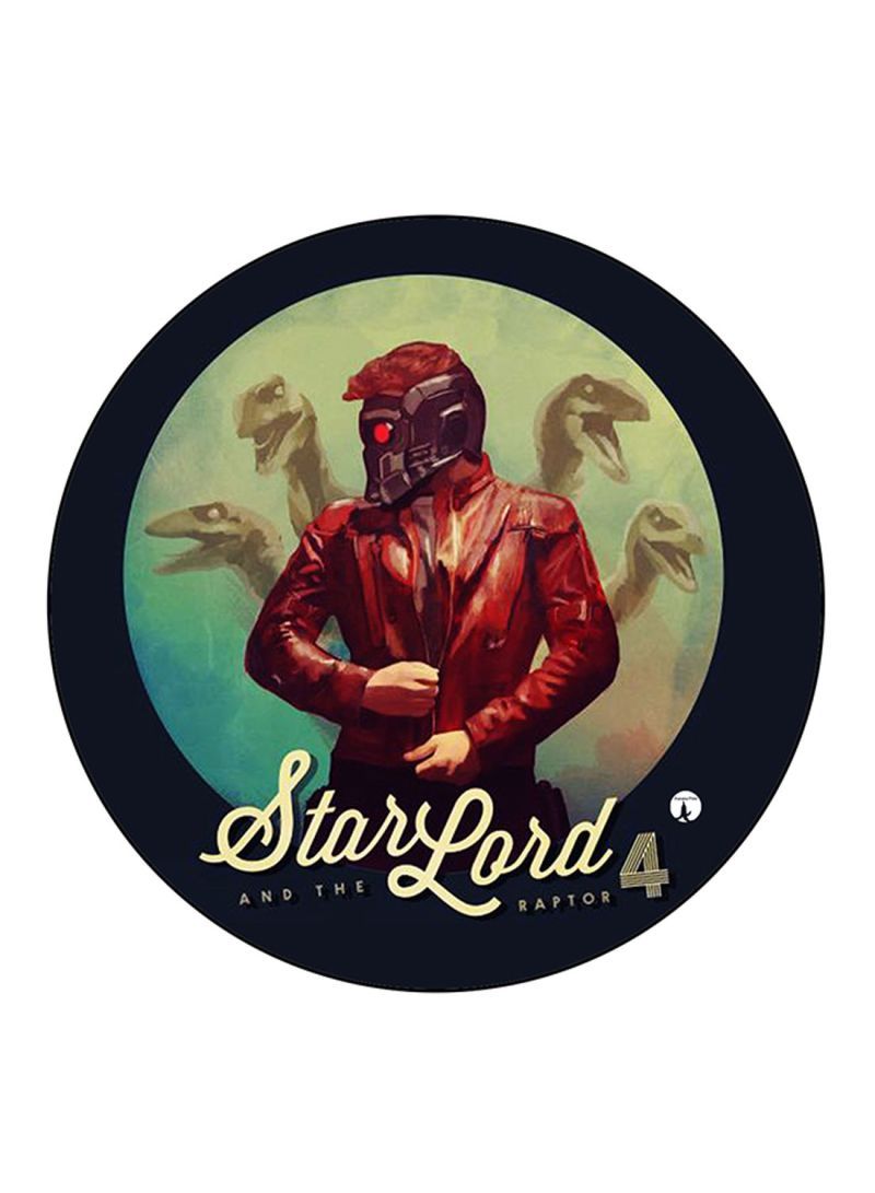 RKN Starlord Printed Mouse Pad Round  Multicolour