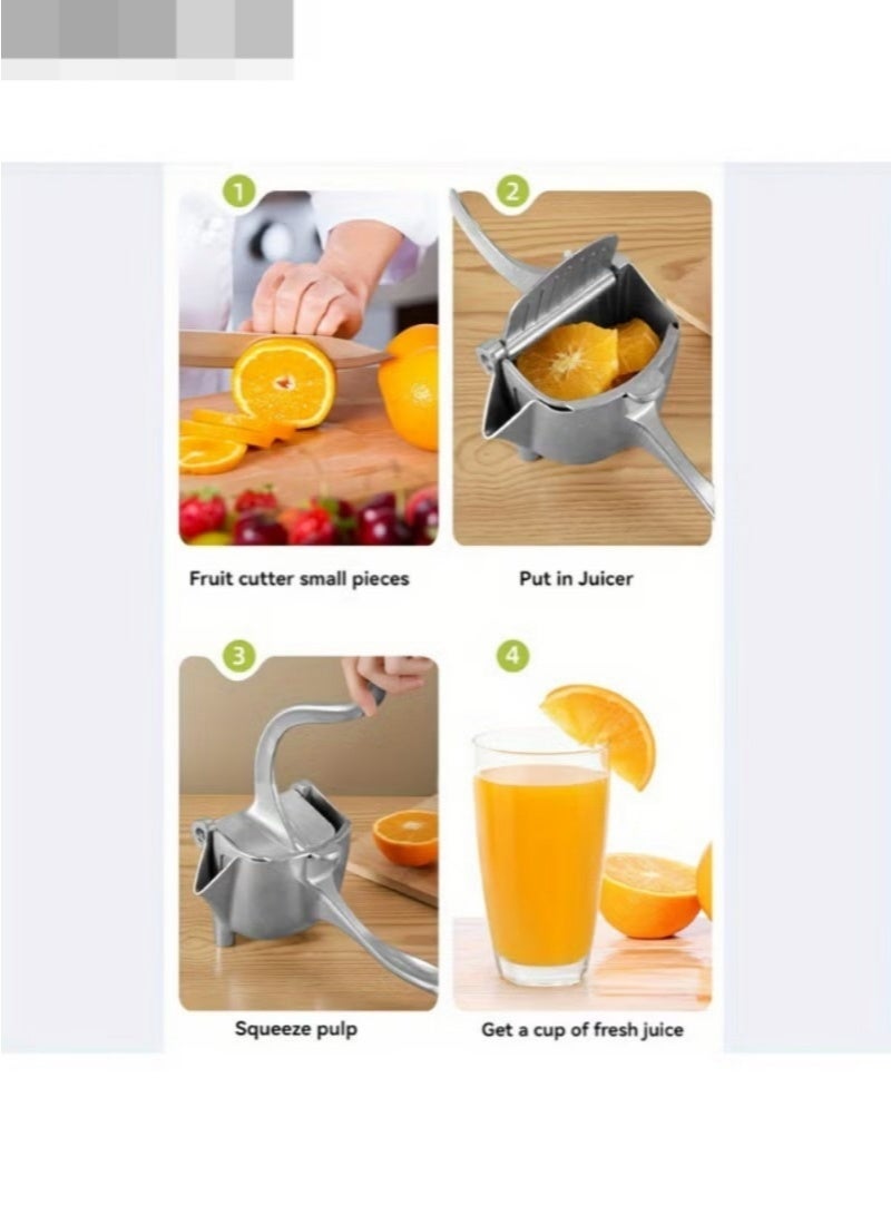 Vision Manual Triangle Diversion Nozzle Fruit Juicer – Heavy-Duty Hand Press Citrus Juicer with Ergonomic Handle, Easy to Use & Clean, Silver - Image 4