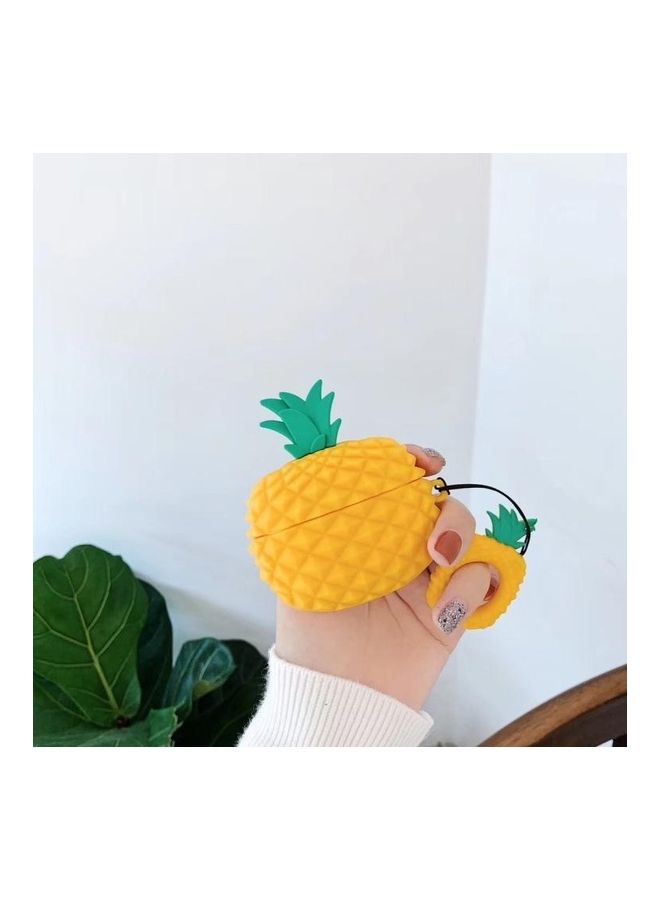 Pineapple Shape Bluetooth Headphone Protective Case For Apple AirPods Pro Yellow - Image 2