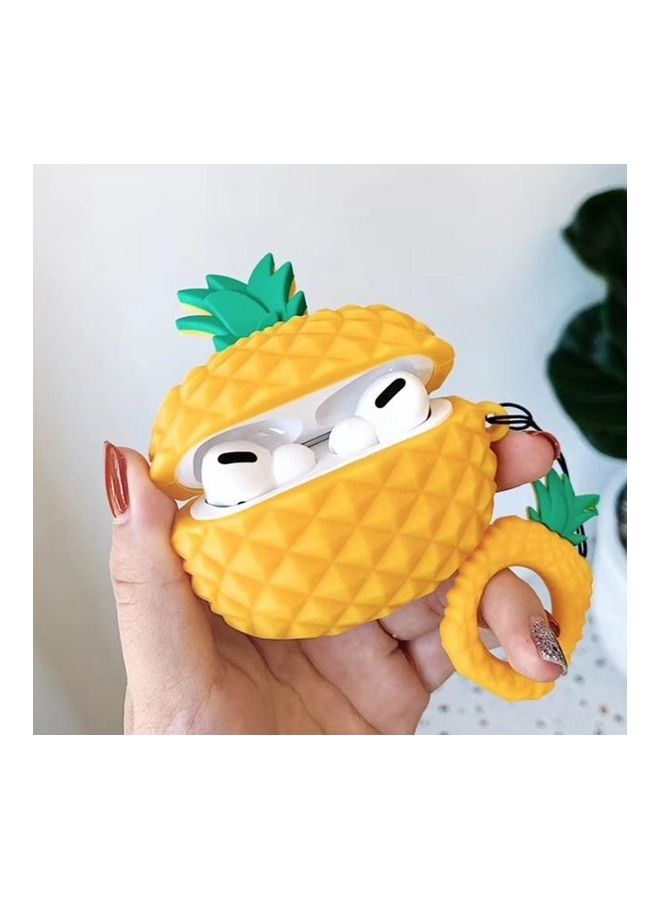 Pineapple Shape Bluetooth Headphone Protective Case For Apple AirPods Pro Yellow - Image 1