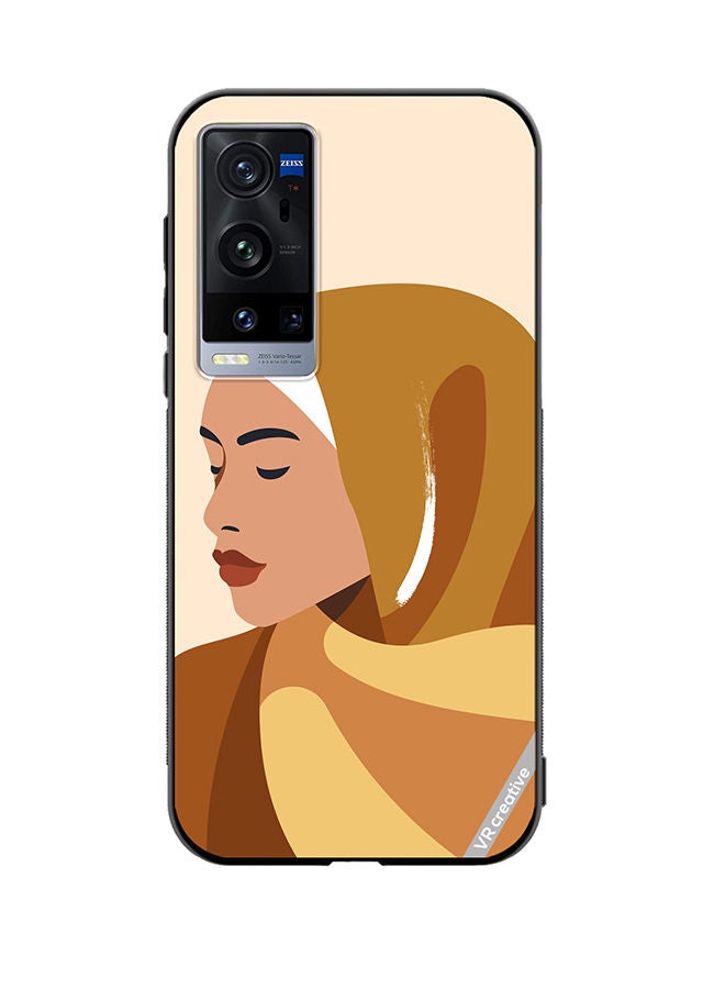 VR CREATIVE Protective Case Cover For Vivo X60 Pro Plus Cartoon Woman Shape Design Multicolour - Image 1